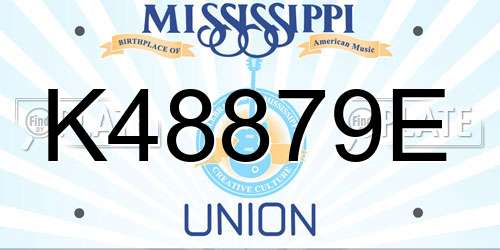 K48879E Mississippi License Plate