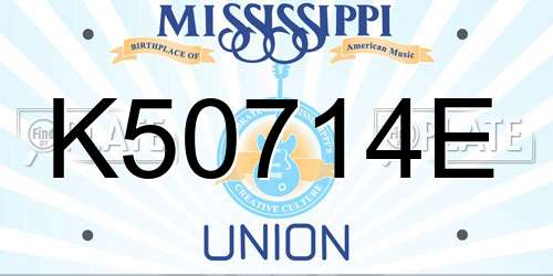 K50714E Mississippi License Plate