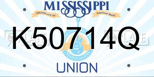 K50714Q Mississippi License Plate