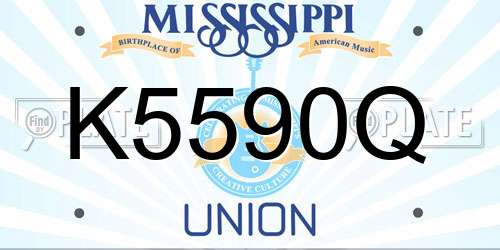 K5590Q Mississippi License Plate