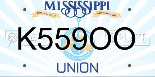 K559OO Mississippi License Plate