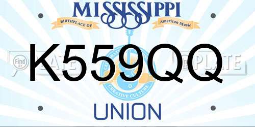 K559QQ Mississippi License Plate