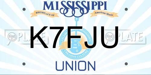 K7FJU Mississippi License Plate