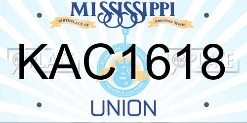 KAC1618 Mississippi License Plate