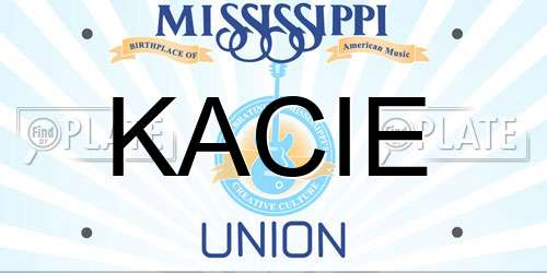 KACIE Mississippi License Plate