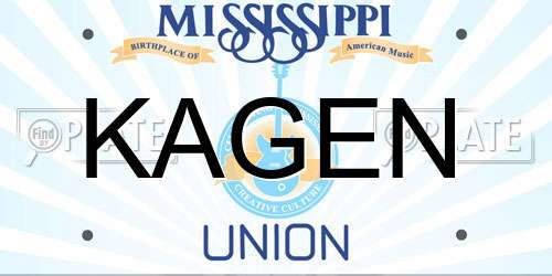 KAGEN Mississippi License Plate