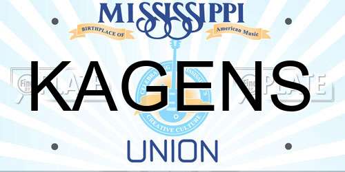 KAGENS Mississippi License Plate