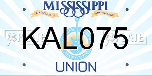 KAL075 Mississippi License Plate