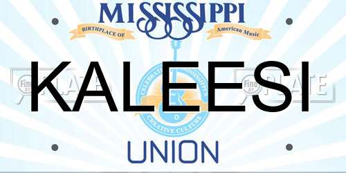 KALEESI Mississippi License Plate