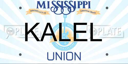 KALEL Mississippi License Plate