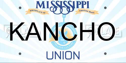 KANCHO Mississippi License Plate