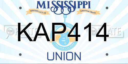 KAP414 Mississippi License Plate