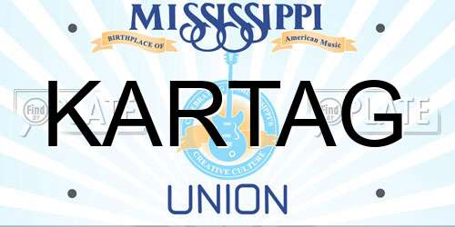 KARTAG Mississippi License Plate