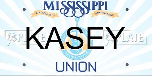 KASEY Mississippi License Plate