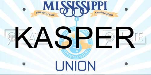 KASPER Mississippi License Plate