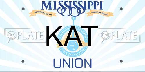 KAT Mississippi License Plate
