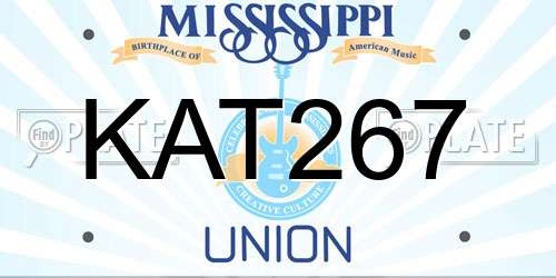 KAT267 Mississippi License Plate