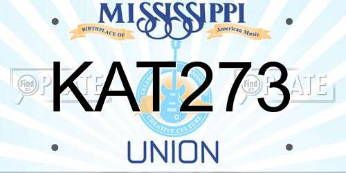 KAT273 Mississippi License Plate