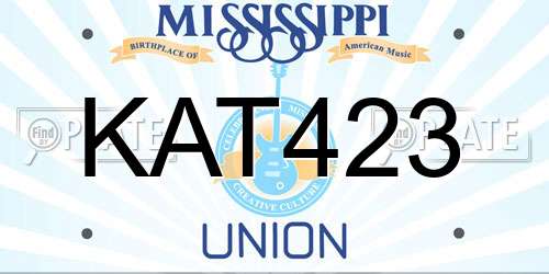 KAT423 Mississippi License Plate