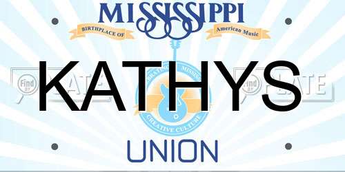 KATHYS Mississippi License Plate