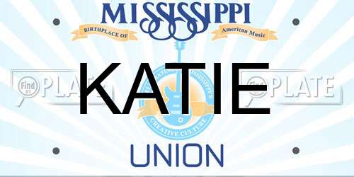 KATIE Mississippi License Plate
