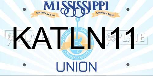 KATLN11 Mississippi License Plate