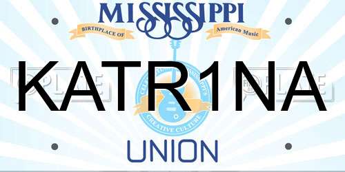KATR1NA Mississippi License Plate