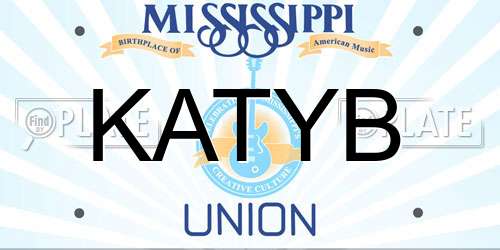 KATYB Mississippi License Plate
