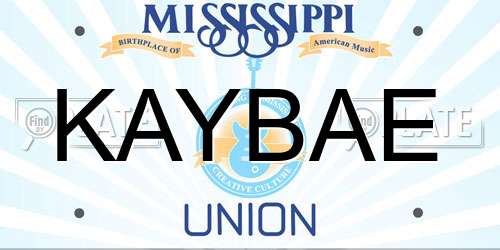 KAYBAE Mississippi License Plate