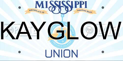 KAYGLOW Mississippi License Plate