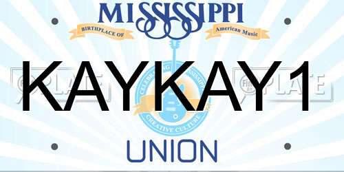 KAYKAY1 Mississippi License Plate