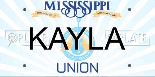 KAYLA Mississippi License Plate