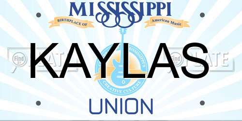 KAYLAS Mississippi License Plate