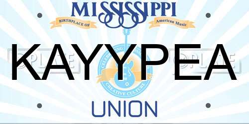 KAYYPEA Mississippi License Plate