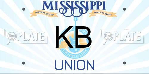 KB Mississippi License Plate