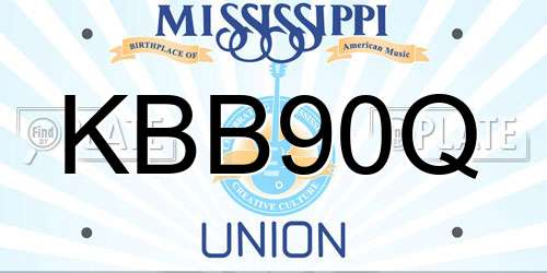 KBB90Q Mississippi License Plate