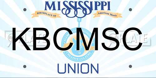 KBCMSC Mississippi License Plate