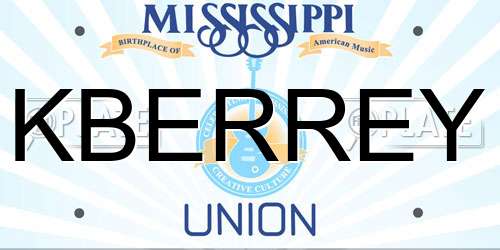 KBERREY Mississippi License Plate