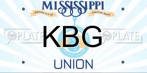 KBG Mississippi License Plate