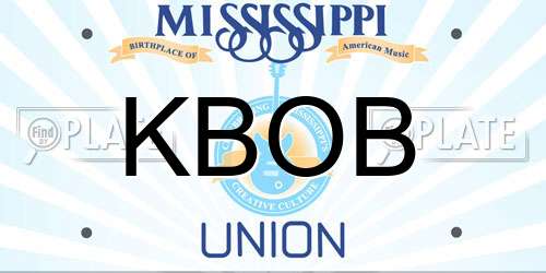 KBOB Mississippi License Plate
