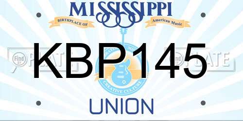 KBP145 Mississippi License Plate