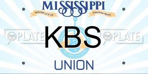 KBS Mississippi License Plate