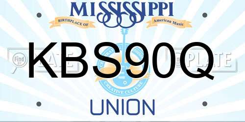 KBS90Q Mississippi License Plate
