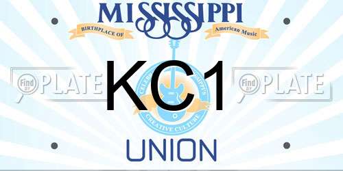 KC1 Mississippi License Plate