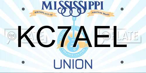 KC7AEL Mississippi License Plate
