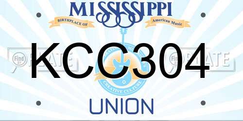 KCC304 Mississippi License Plate