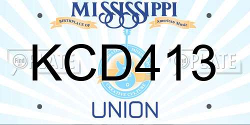KCD413 Mississippi License Plate