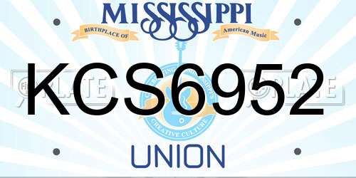 KCS6952 Mississippi License Plate
