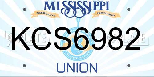 KCS6982 Mississippi License Plate