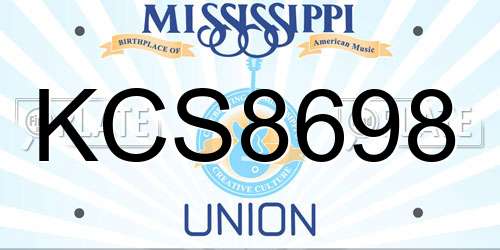 KCS8698 Mississippi License Plate